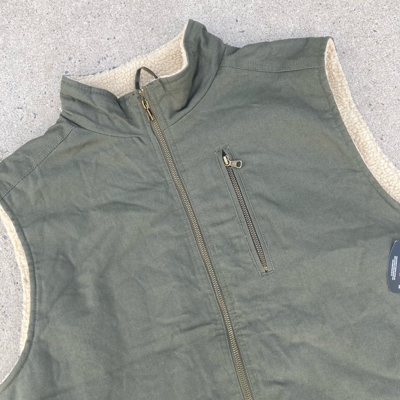 Dickies Men’s 3XL (54-56) Canvas Sherpa Lined Work Utility Vest - Picture 1 of 14